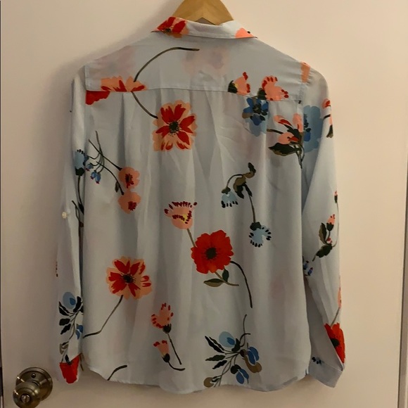 Loft Floral Button-up Blouse - Picture 3 of 4